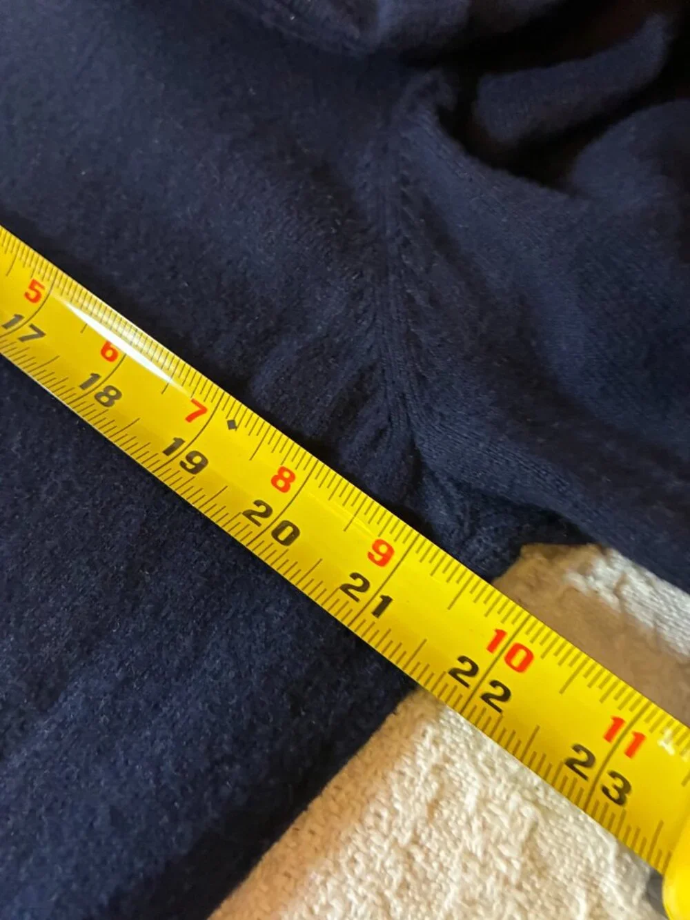 L.L. Bean Men's Large Navy Cotton Cashmere Crewneck Sweater Quiet Luxury